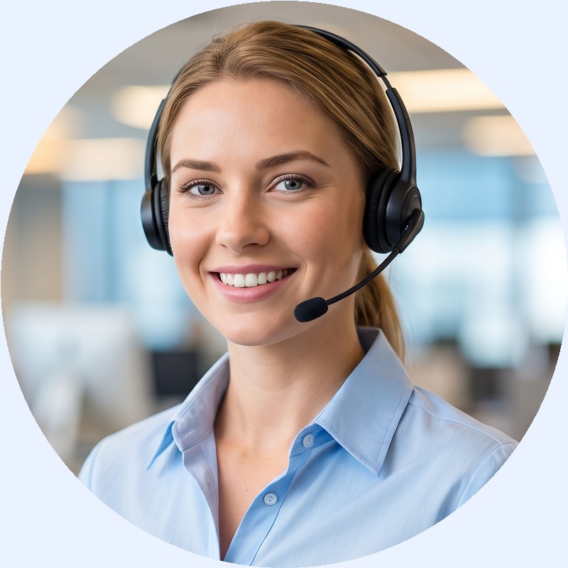 An Ok E-visa support specialist helping a traveller